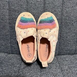 Toddler Yana Slip-On Rainbow and Polka Dot Sneakers - Cat & Jack™ White 8T